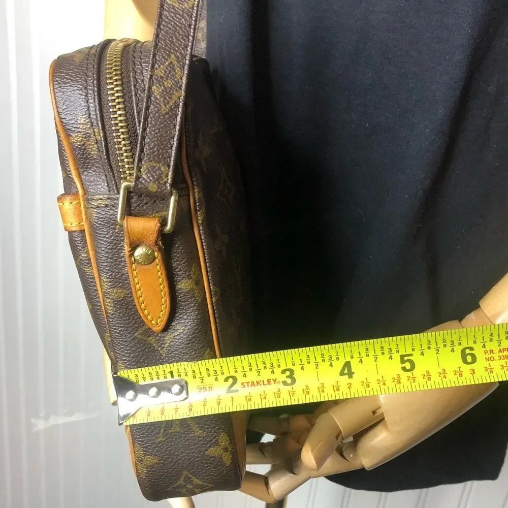 LOUIS VUITTON DANUBE PM Monogram Crossbody Shoulder Bag SL0919 with LV Dust Bag